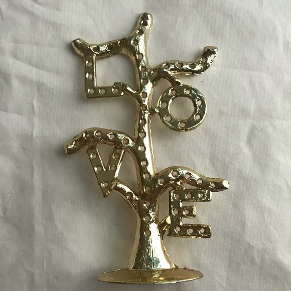 Jewelry - Gold-tone 'LOVE' Jewelry Tree